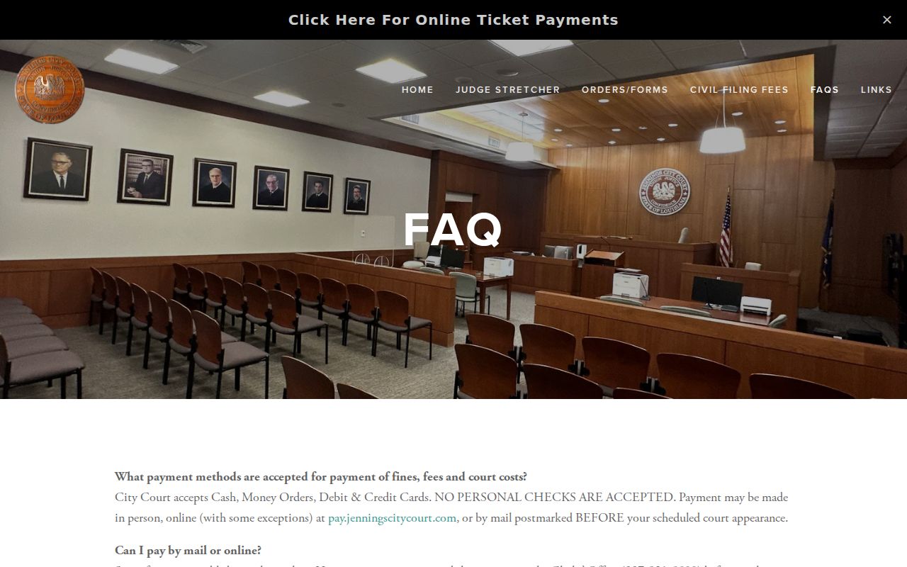 Jennings City Court active warrant recall instructions for Jefferson Davis County warrant records