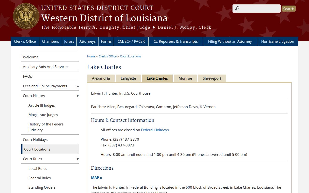 Federal division serving Jefferson Davis County arrest warrant matters